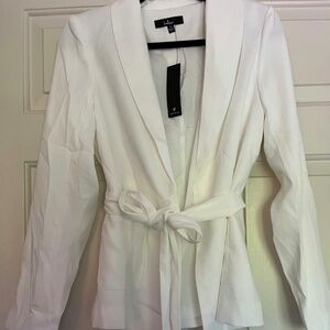 Lulu’s White Wrap Blazer